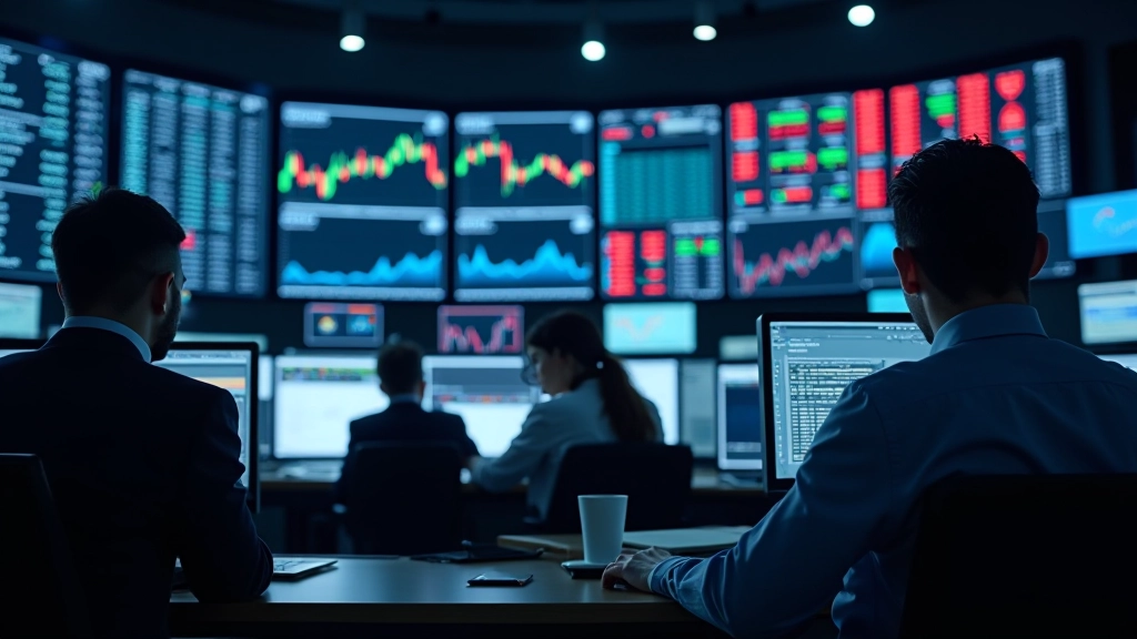 Professional financial trading environment with market analysis